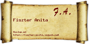 Fiszter Anita névjegykártya