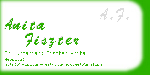 anita fiszter business card